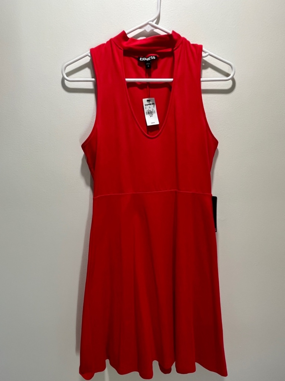 Express Vibrant Sleeveless Skater Dress